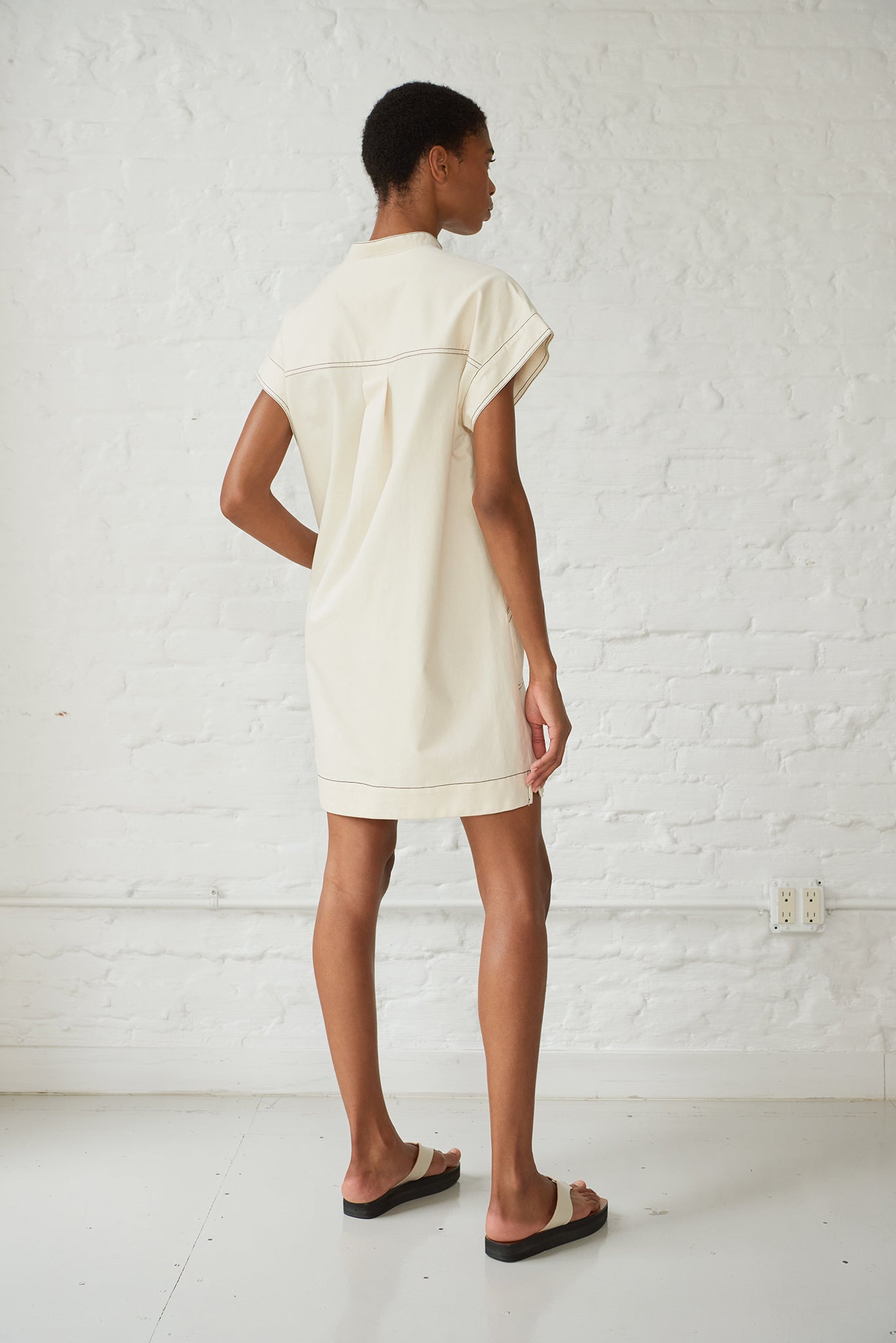 japanese denim dress Heidi Japanese Eco Denim Dress M/L / Ivory