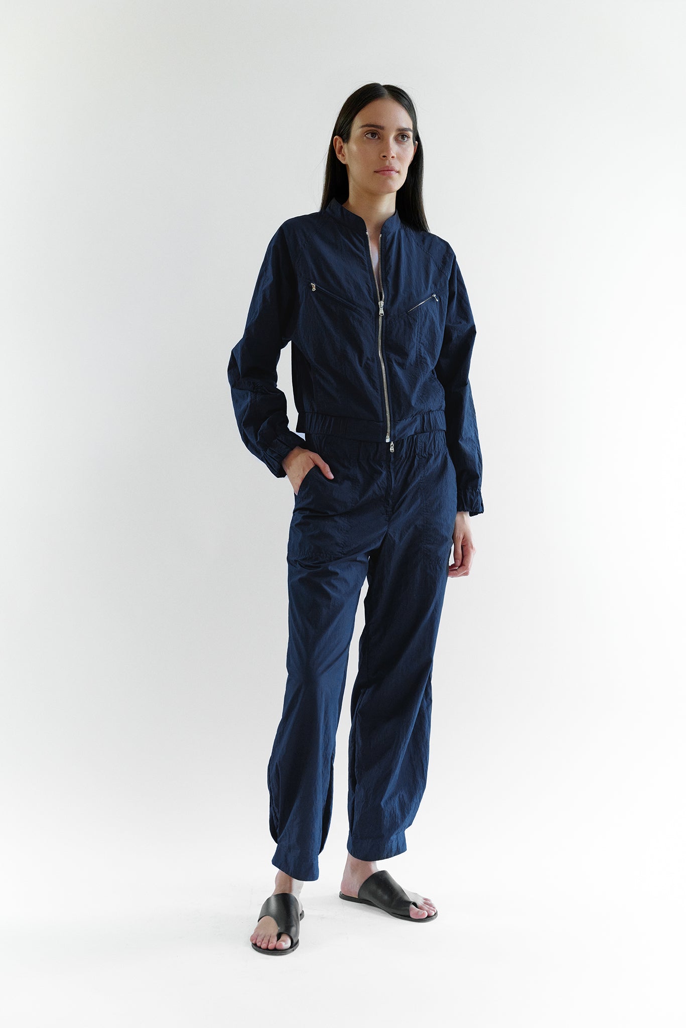 Sofiya Japanese Eco Nylon Bomber Jacket